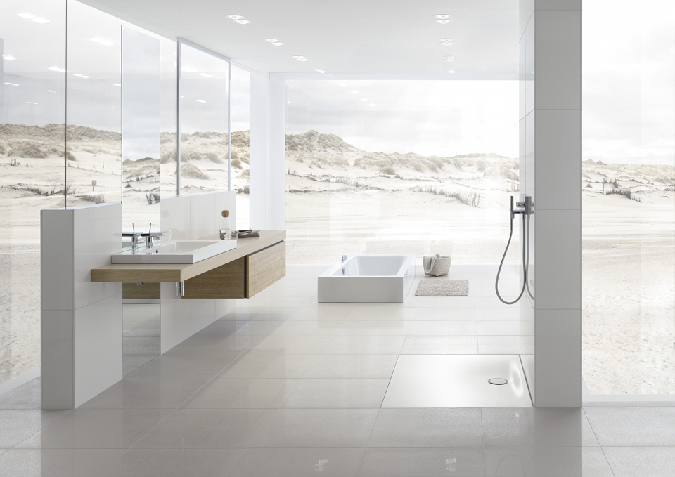 Die moderne Bettefloor Side Dusche in weiß
