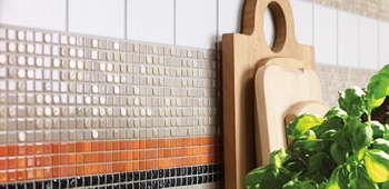 Die Atelier Mosaik-Fliesen von Jasba in orange